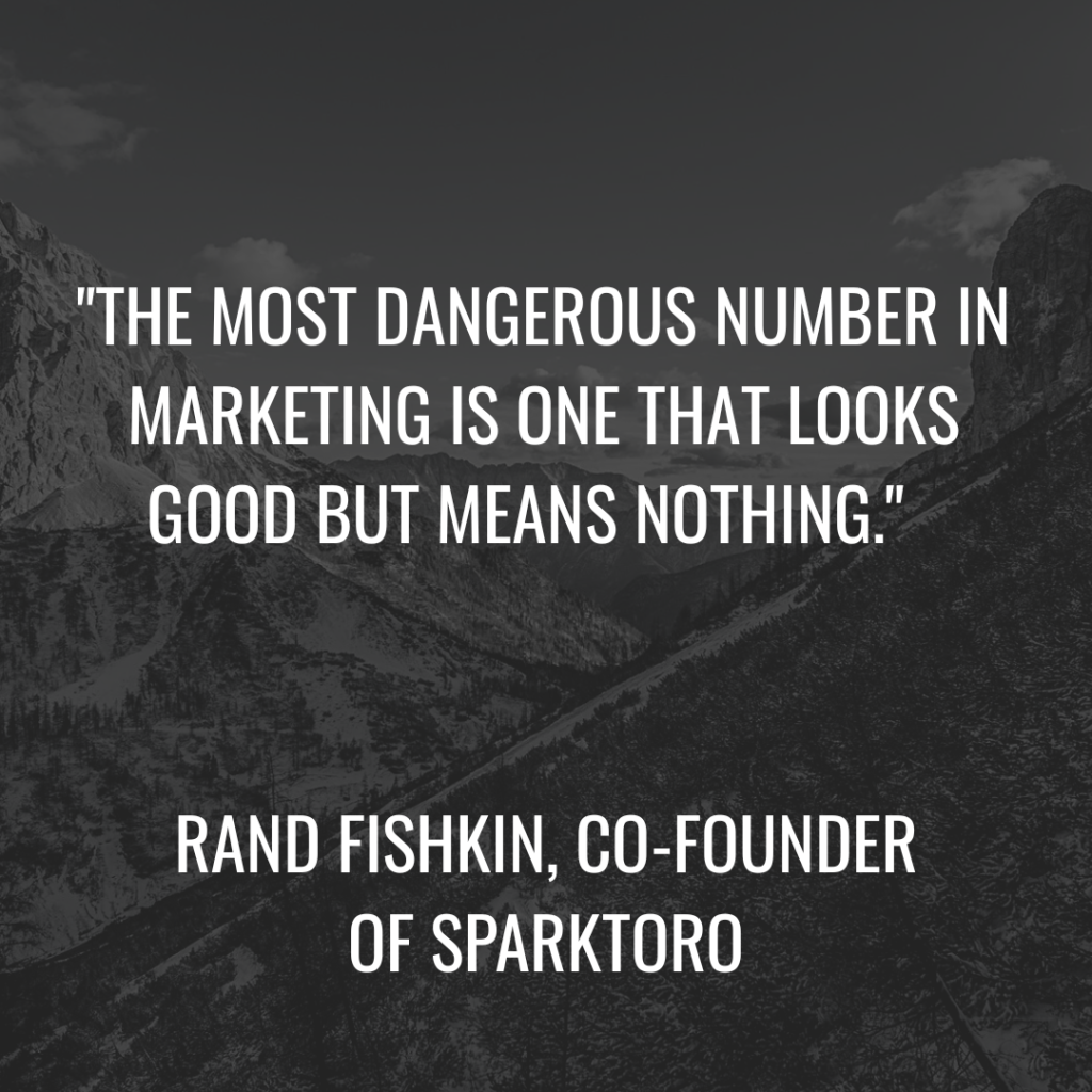 Quote from Rand Fishkin, co-founder of Sparktoro